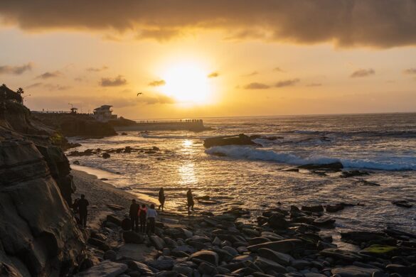 La Jolla Cove at sunset in San Diego, California