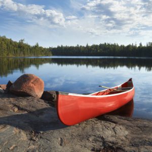 Canoe on Boundary Waters of Minnesota