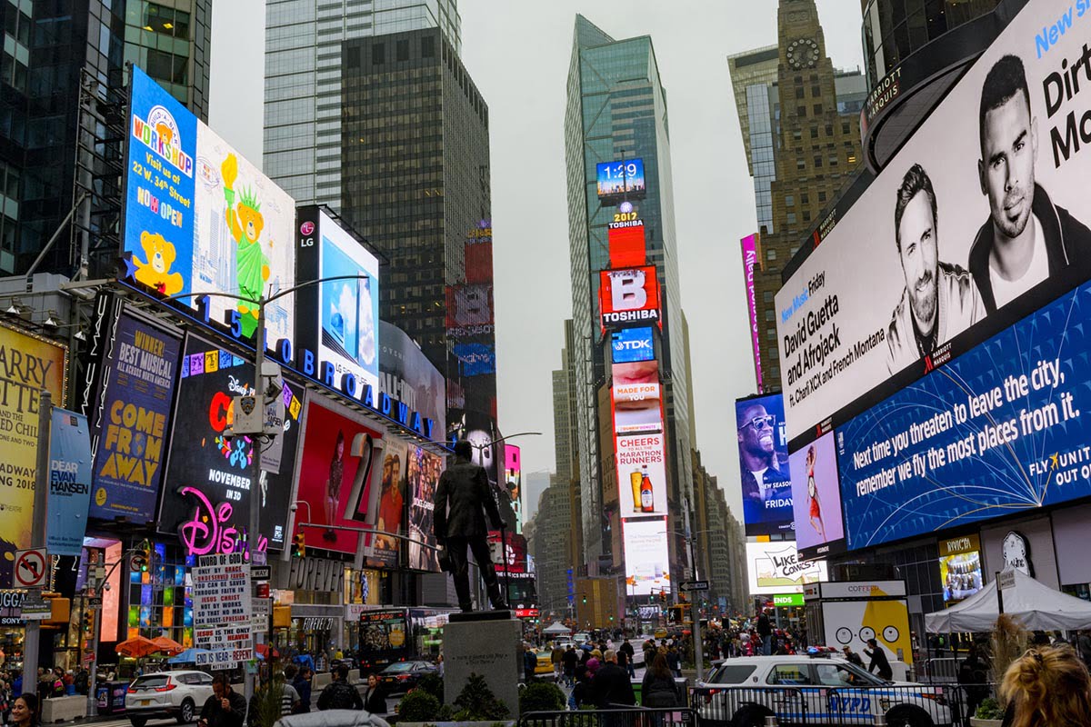 Times Square in Manhattan, NY