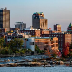 The skyline of Manchester, New Hampshire