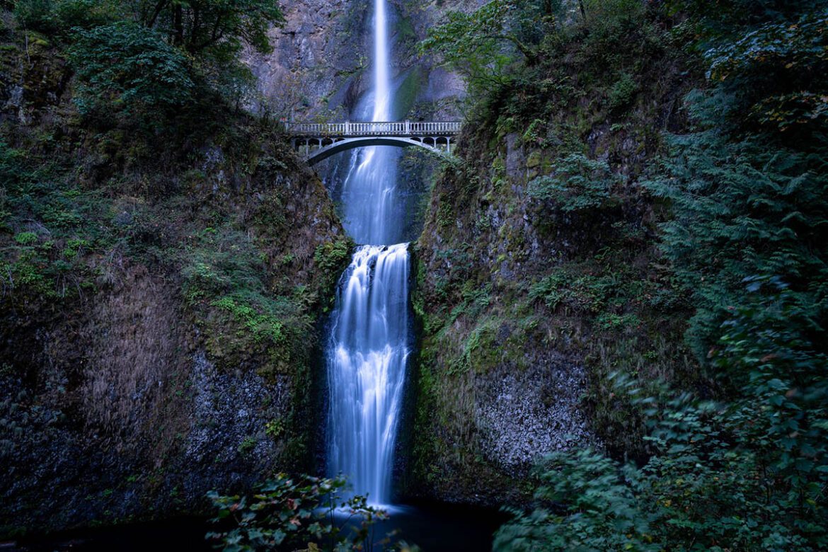 Multnomah Falls, Columbia River Gorge National Scenic Area in Oregon on October 3, 2020.
