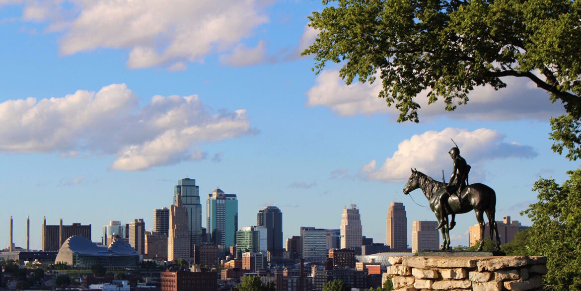 Kansas City Skyline from The Scout Statue
