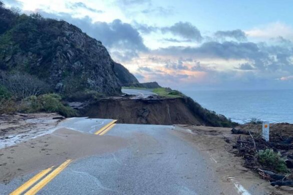 Highway 1 Slip Out near Big Sur, California