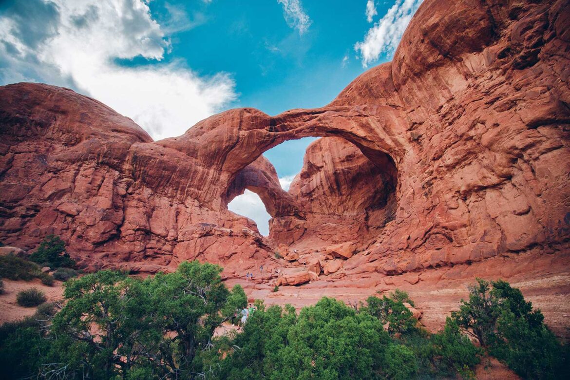 Double Arch at Arches National Park in Moab, Utah