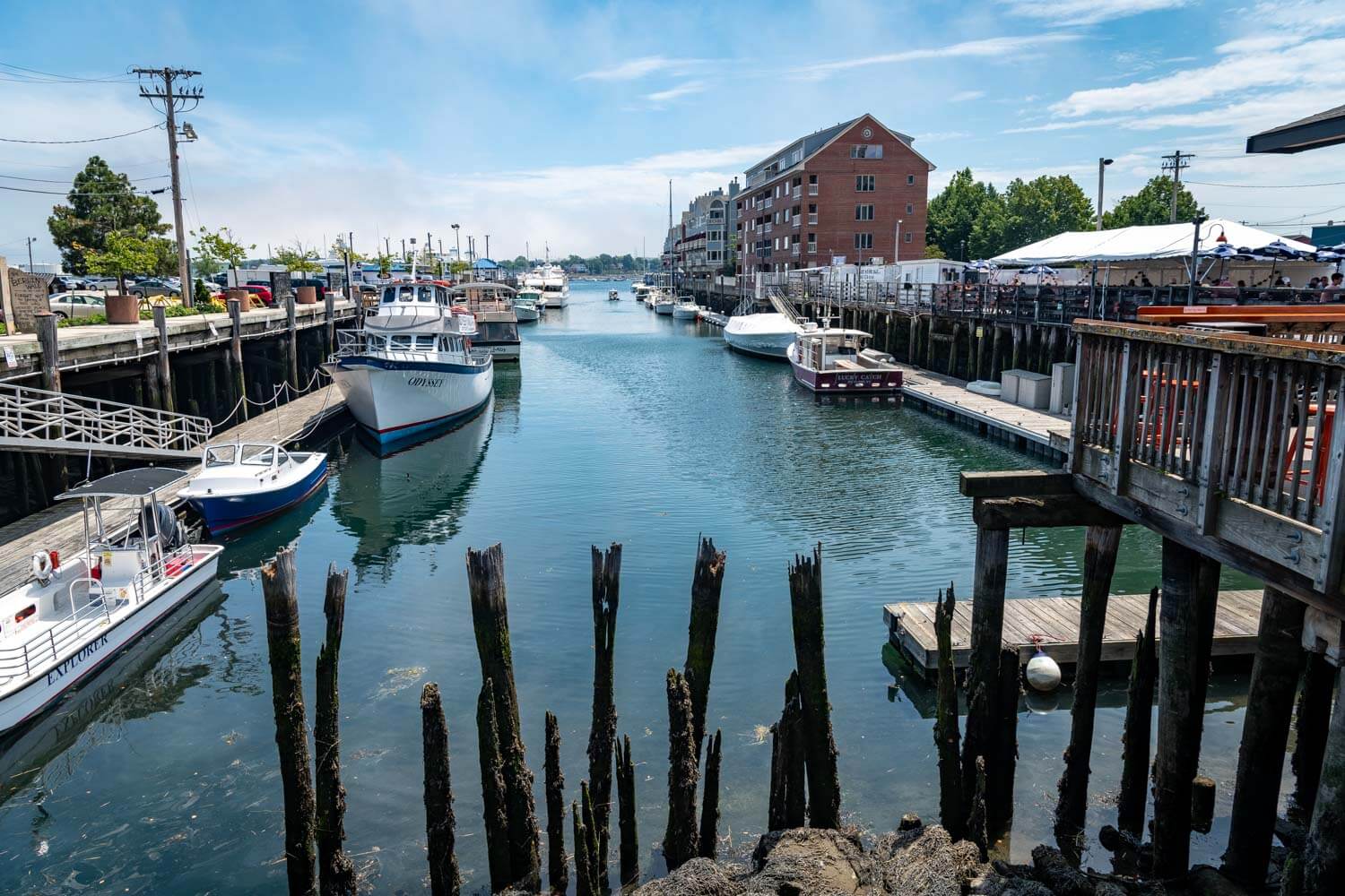 Docks on Commercial Street in Downtown Portland, Maine