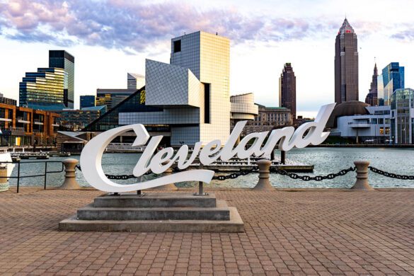 Cleveland Script Sign - North Coast Harbor