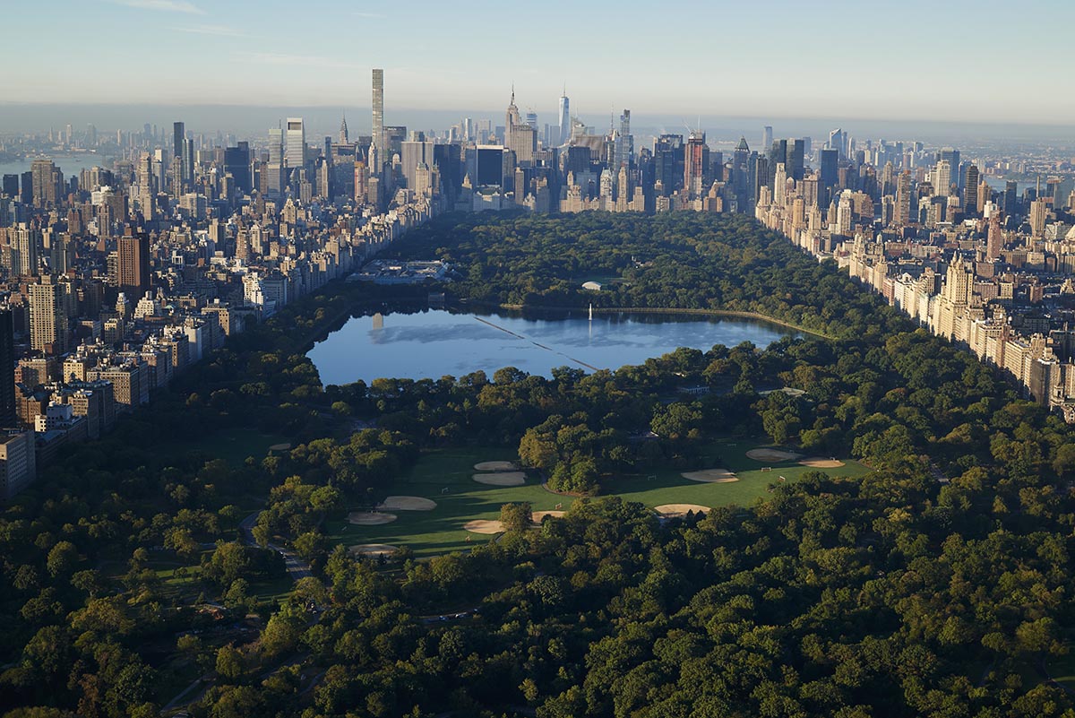 Aerial view of Central Park.